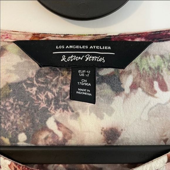 & OTHER STORIES Floral Long Sleeve Mini Dress - Picture 9 of 12